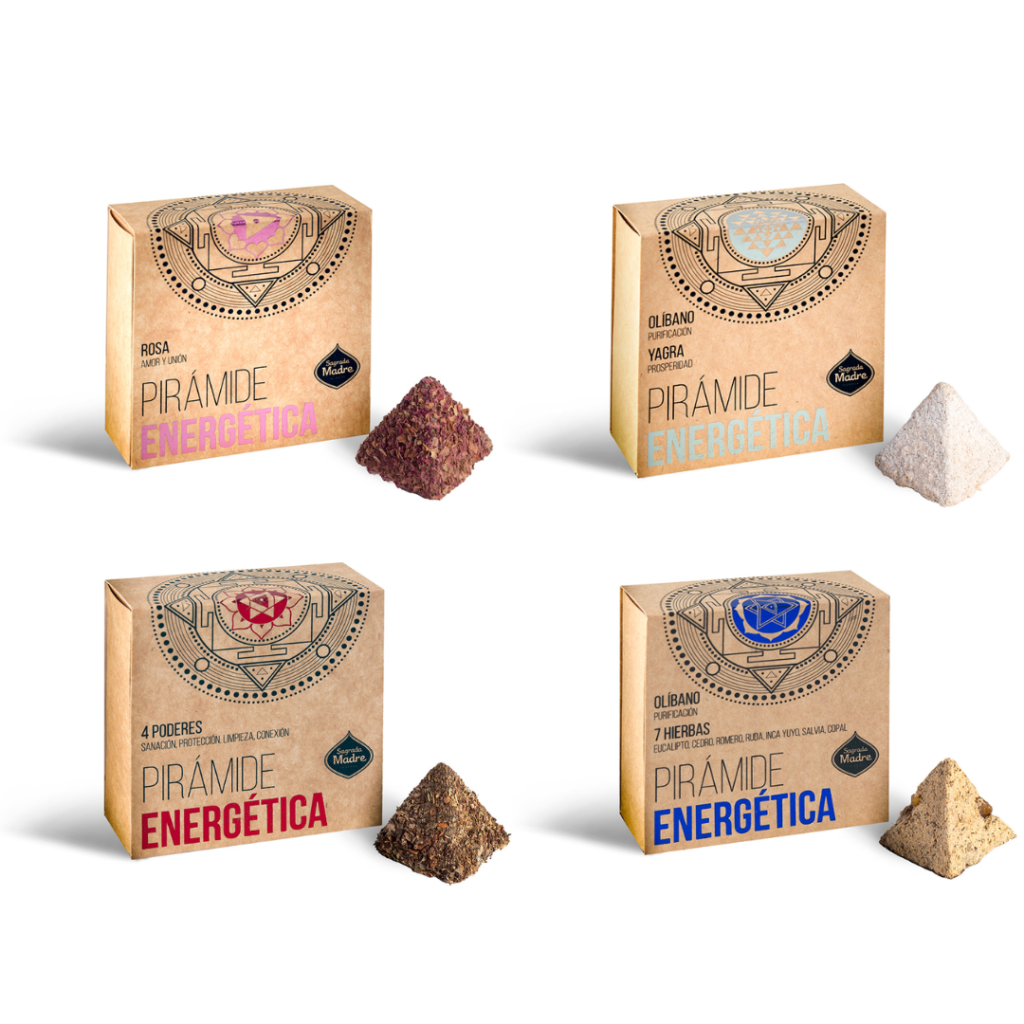 Pirámides Energéticas de Defumación Sagrada Madre (x4)