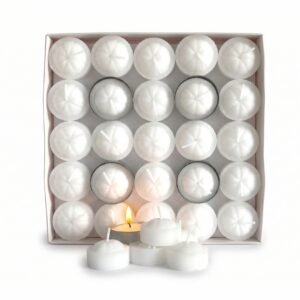 Velas de Noche Blancas Pack x50 Iluminarte