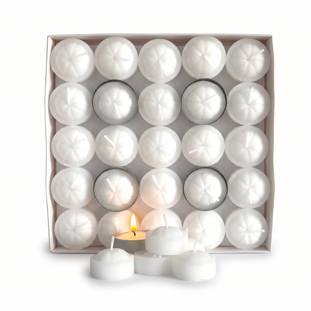 Velas de Noche Blancas Pack x50 Iluminarte