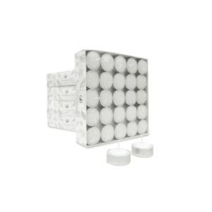 Velas de Noche Blancas Pack x50 Iluminarte