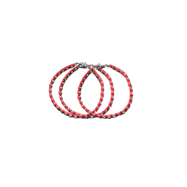 PULSERA HILO ROJO BOLITAS DE ACERO