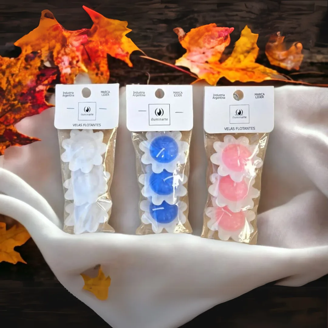 Velas Flotantes Irupé Flor de Loto (Pack x3)
