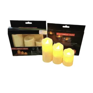 Set de Velas LED con Movimiento de Llama (Pack x3)