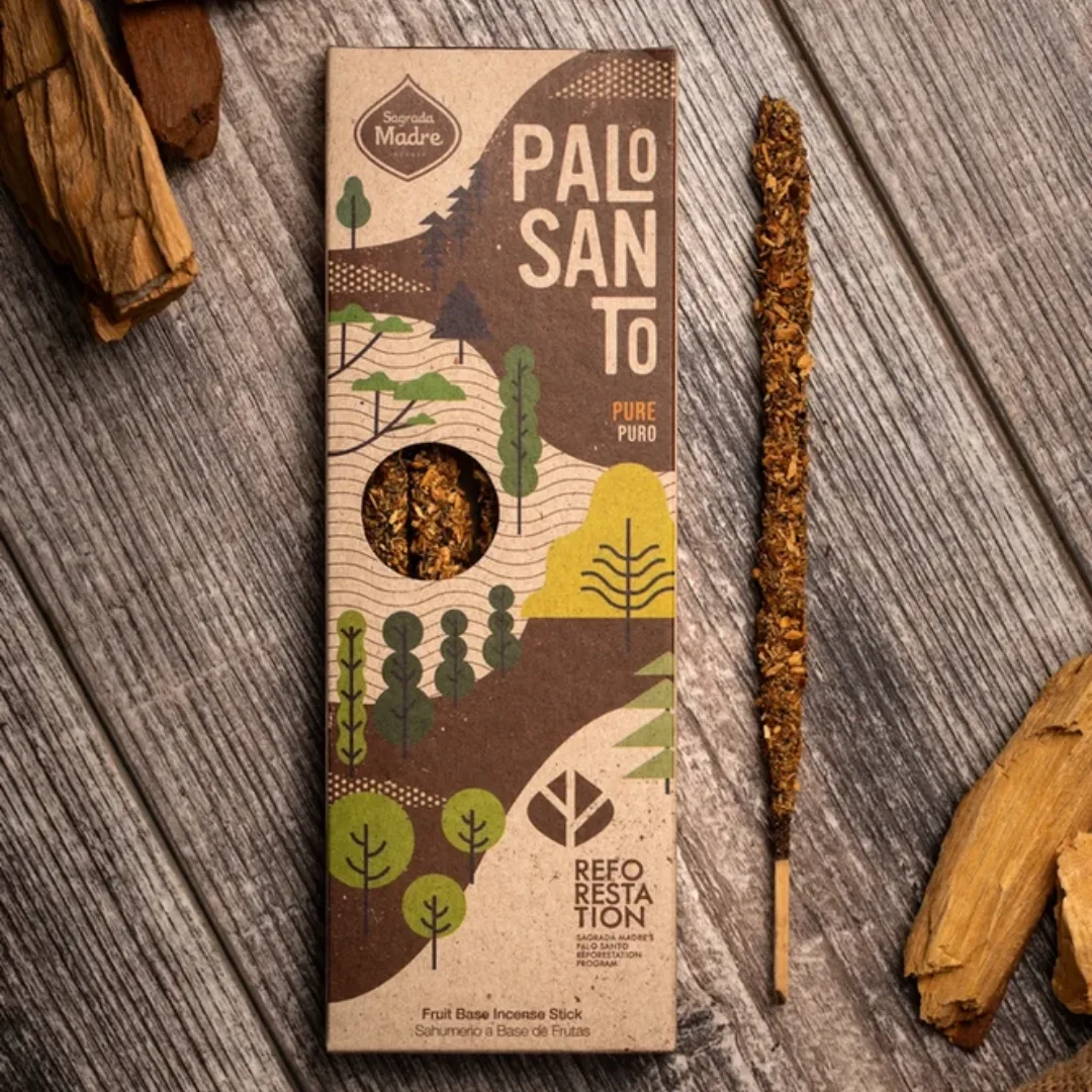 Sahumerios Sagrada Madre Palo Santo Corto x 4 Varillas