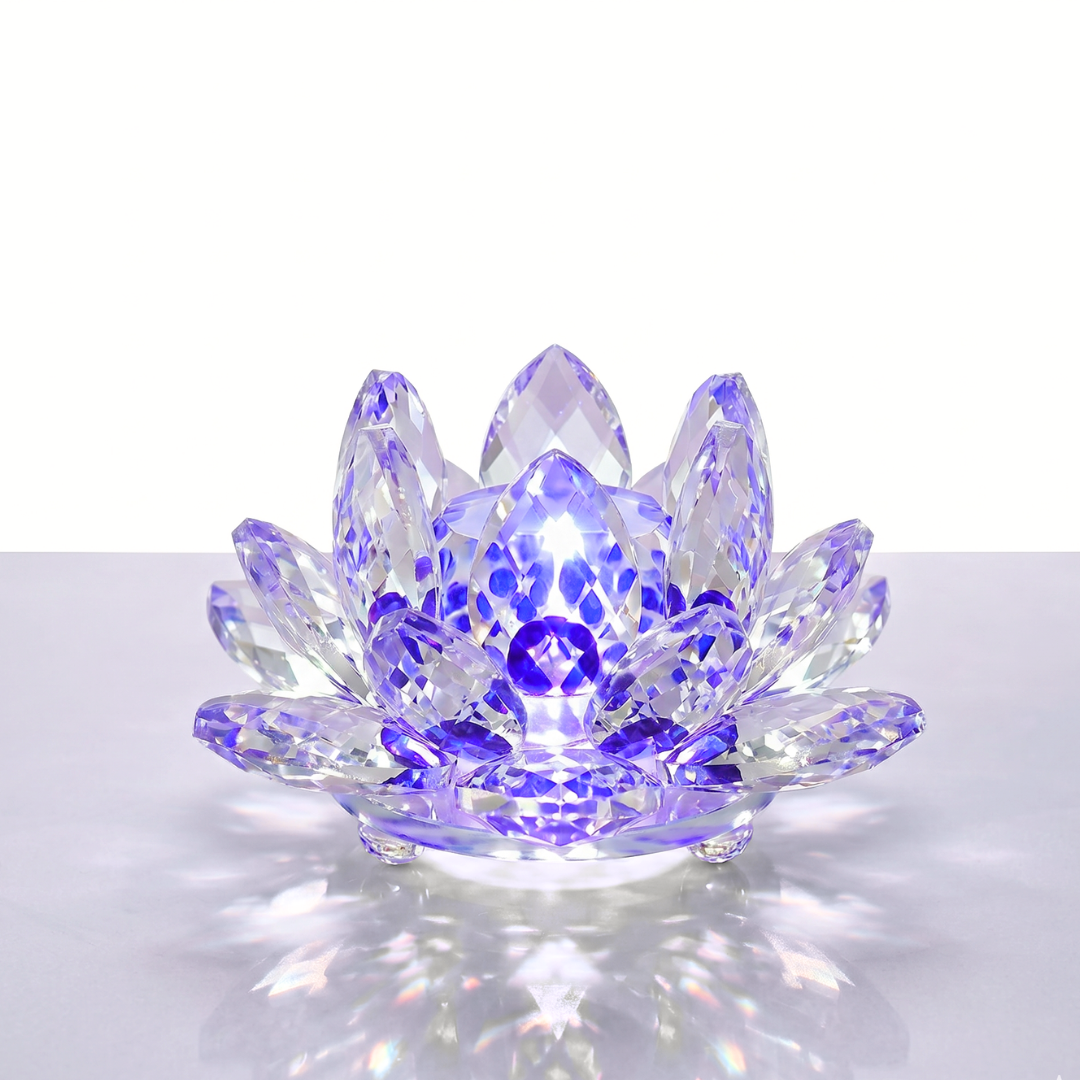 Flor de Loto de Cristal Grande (Feng Shui)