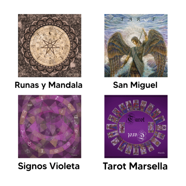 PAÑO TAROT CON BOLSITA PREMIUM 70X70 CM - Image 4