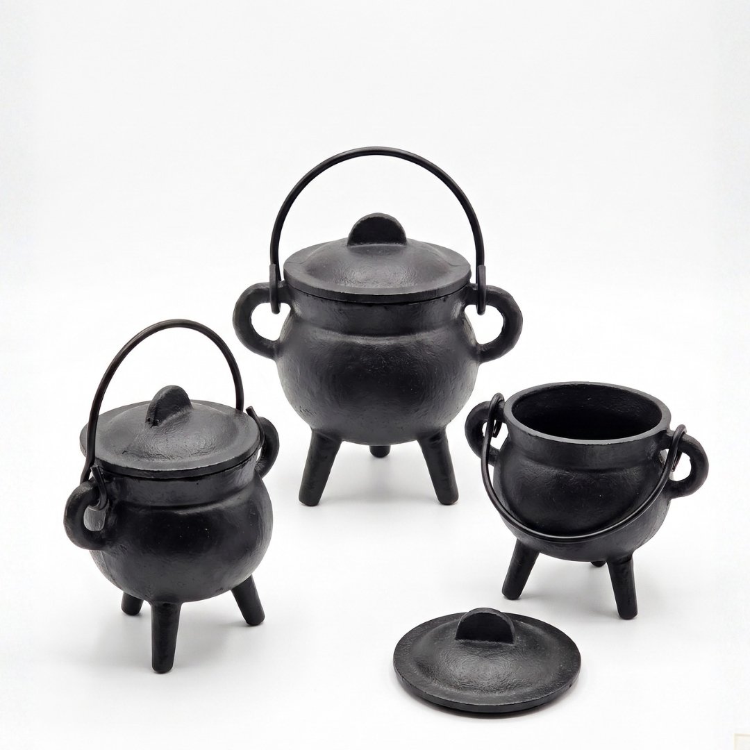 Caldero de Hierro Negro con Tapa (9.5 cm)