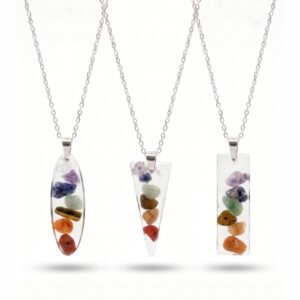 Dije de Resina 7 Chakras con Piedras Naturales